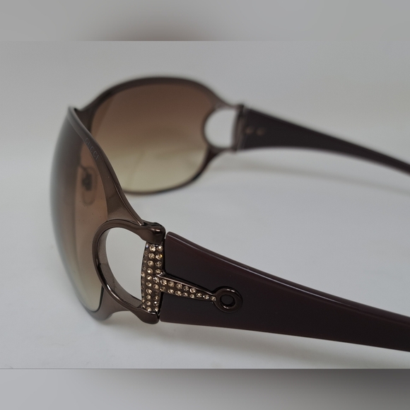 Gucci Sunglasses GG2737STRASS Vintage Y2K Horsebit Diamonds Wrap Brown 69-14-115 - Picture 16 of 16